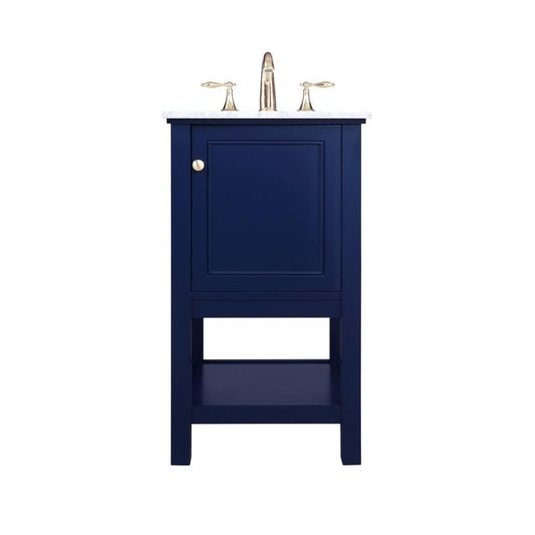 Convenience Concepts 19 in. Single Bathroom Vanity, Blue HI2218933